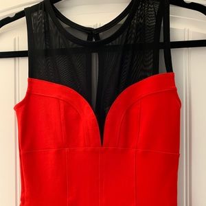 Bebe bodycon peplum dress